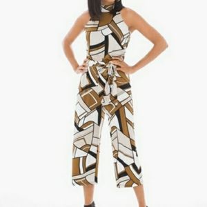 Chicos Jumpsuit Sleeveless Knit Kit Groovy Swirls